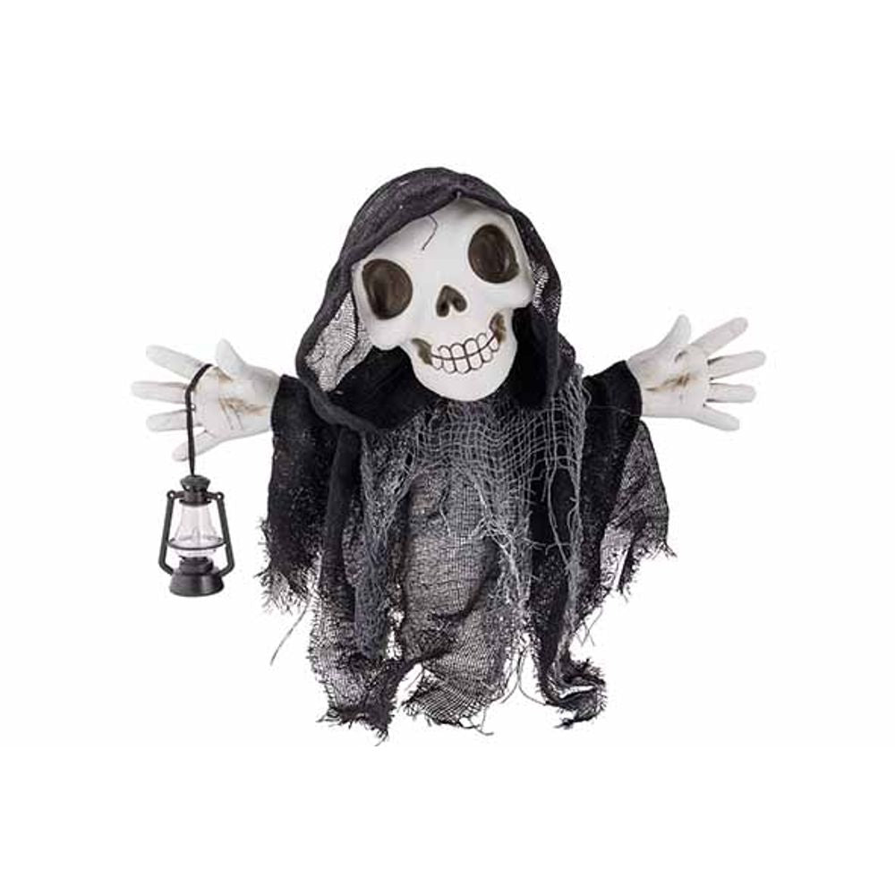 Skelet walking and laughing - 40x12x33cm - zwart