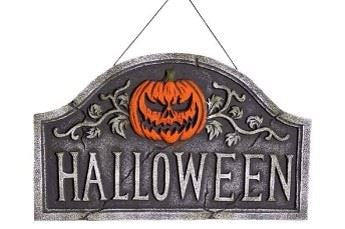 letterdeco halloween - 55x34cm - zwart