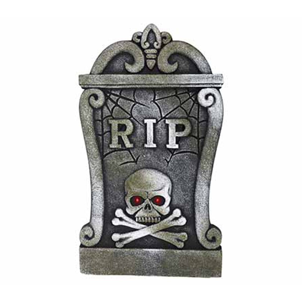 Grafsteen met licht - 32x55cm - grijs