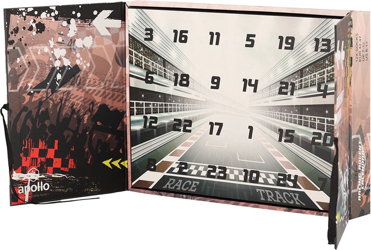 APOLLO Adventskalender heren sokken - 12 paar