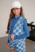 FLO G Eef longsleeve rib coll - jeans blue - 158/164