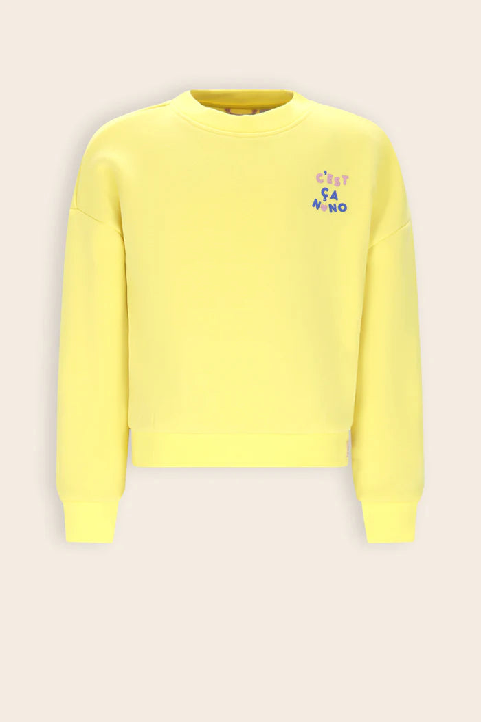 NONO G Konono sweater furry "C'est la vie"- light lemon - 104