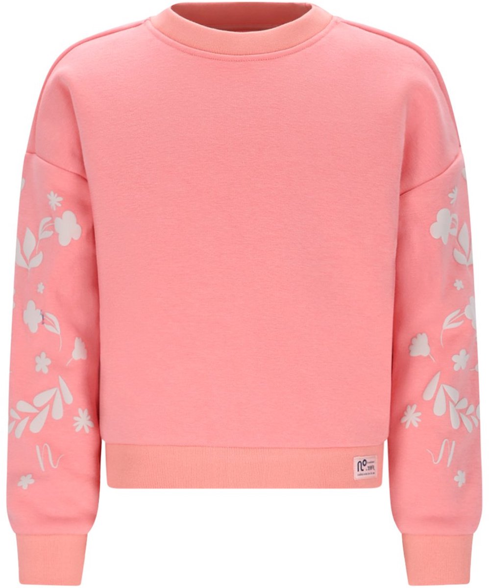 NONO G Konono sweater furry sleeveprint - lovely lychee pink - 116