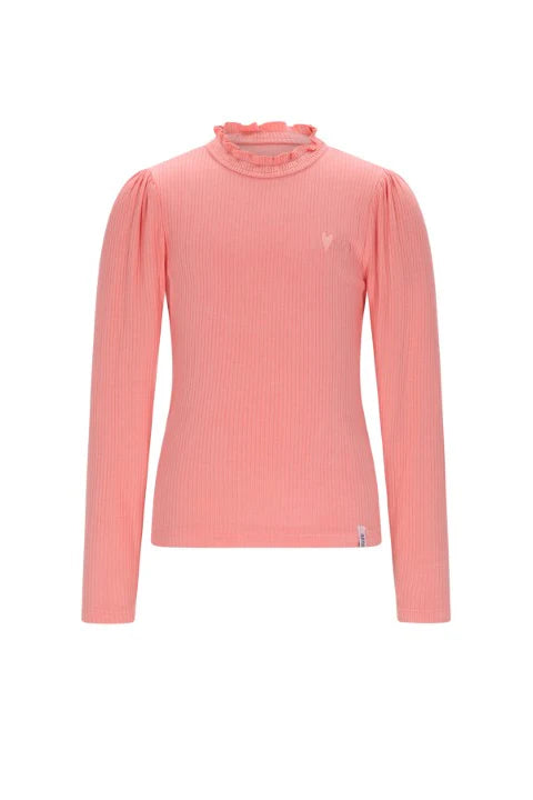 NONO G Koss t-shirt ecovero rib - lovely lychee pink - 122/128