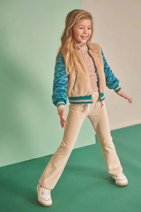 NONO G Sady broek flared - pearled ivory - 122/128