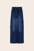 NONO G Saar cargo broek - nautical blue denim - 104