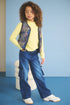 NONO G Saar cargo broek - nautical blue denim - 134/140