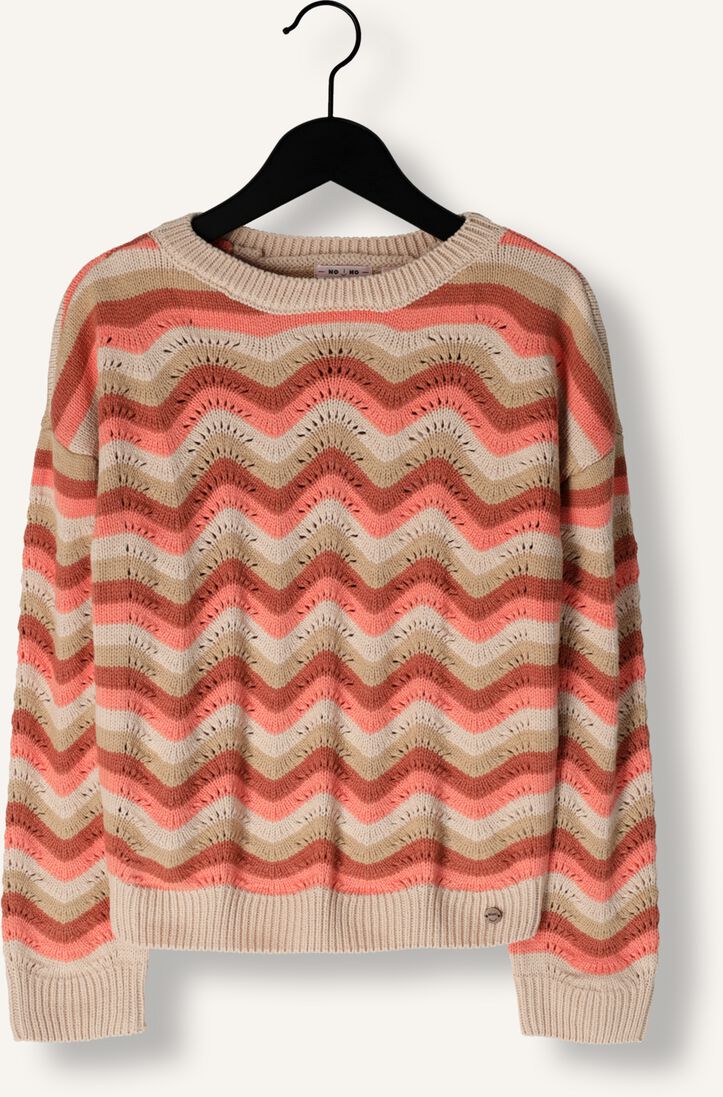 NONO G Kessy sweater waivy pattern - taupe - 134/140