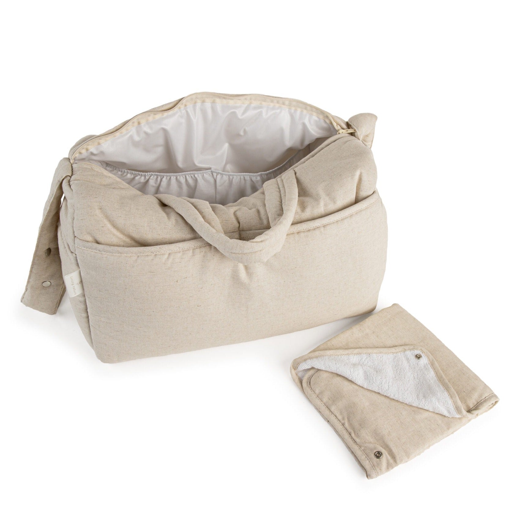 LIVING NATURE Verzorgingstas Aline linnen beige - Linnen Collectie