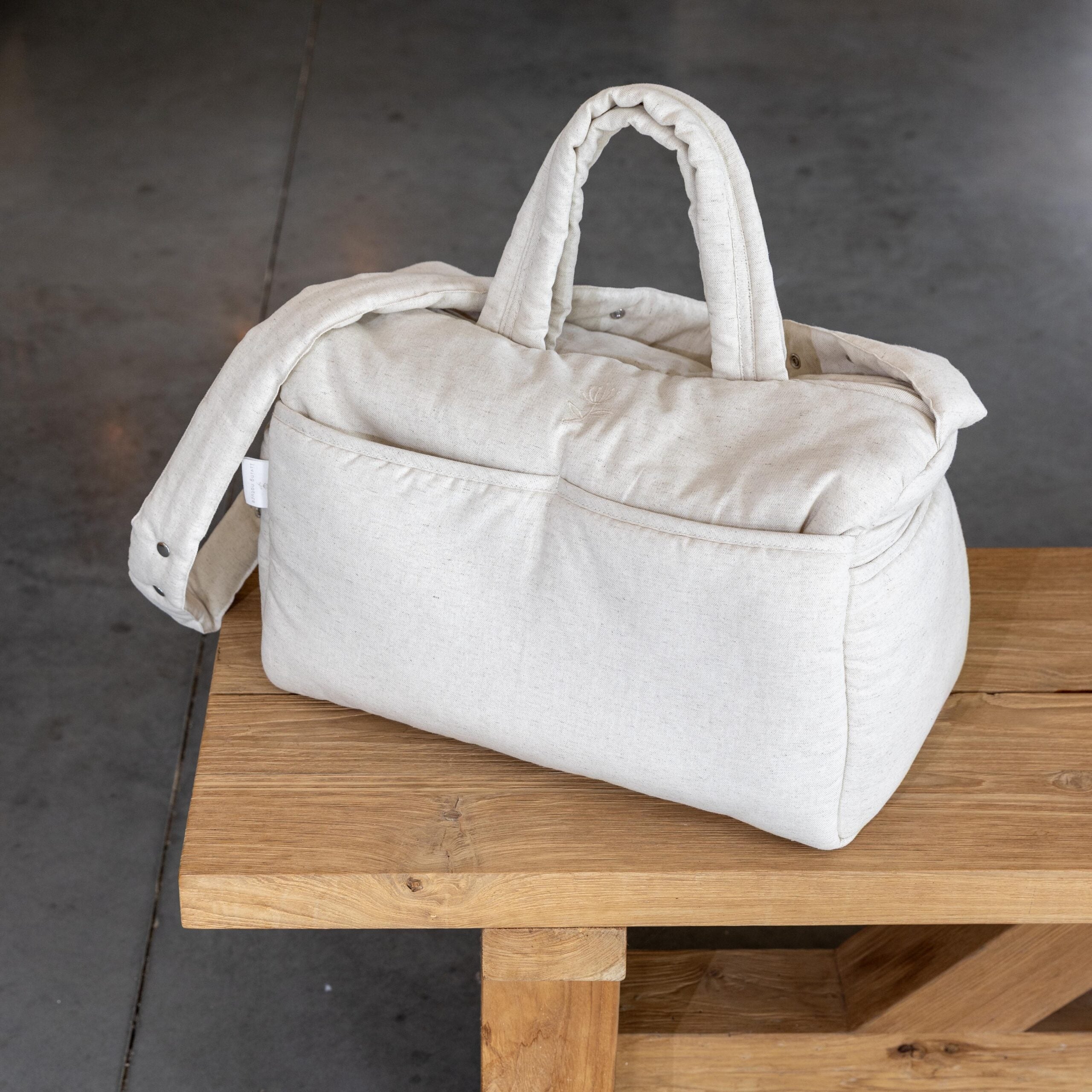 LIVING NATURE Verzorgingstas Aline linnen beige - Linnen Collectie
