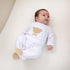 LIVING NATURE Babypakje Noa zonder kraagje wit teddy beer - 0m