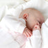 LIVING NATURE Babypakje Bo velours roze  details in streepjes roze wit - 0m