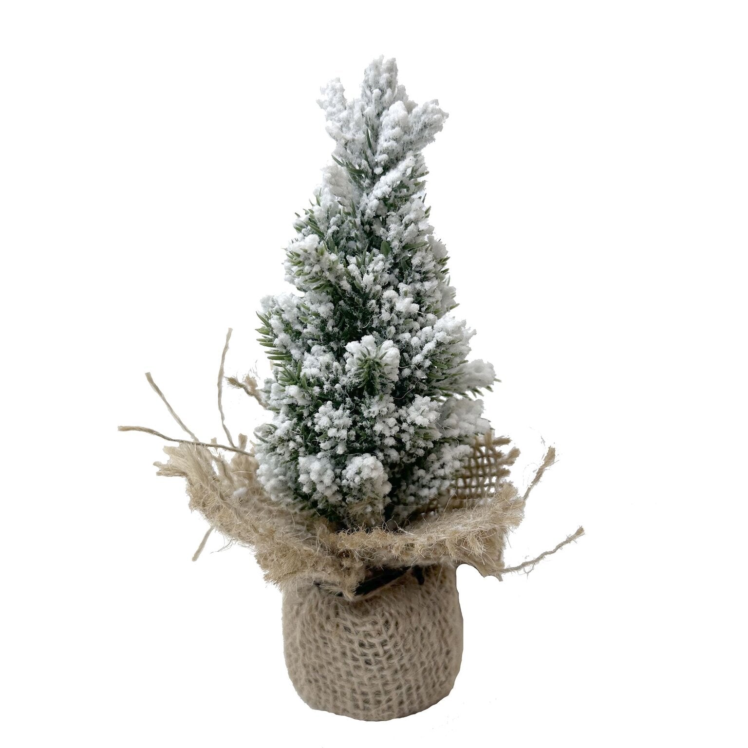 Kerst mini TT flocked burlap - 17cm