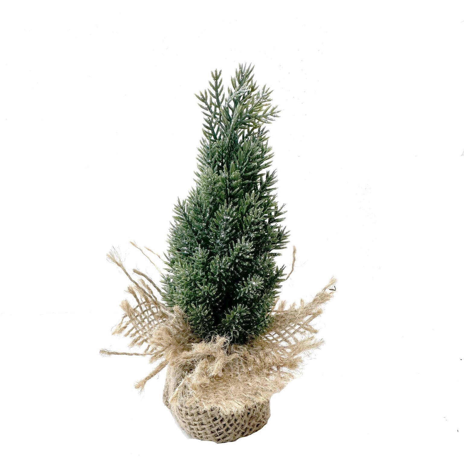 Kerst mini TT silver burlap - 17cm