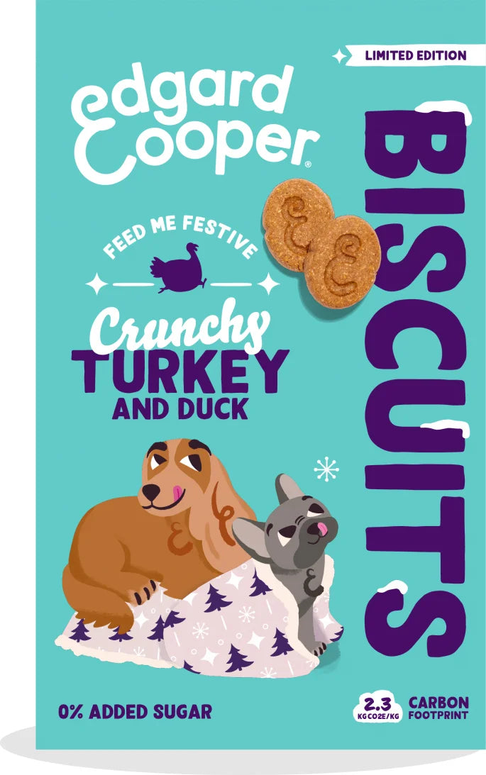 EDGARD&COOPER Koekjes Festive Kalkoen/Eend - 400gr