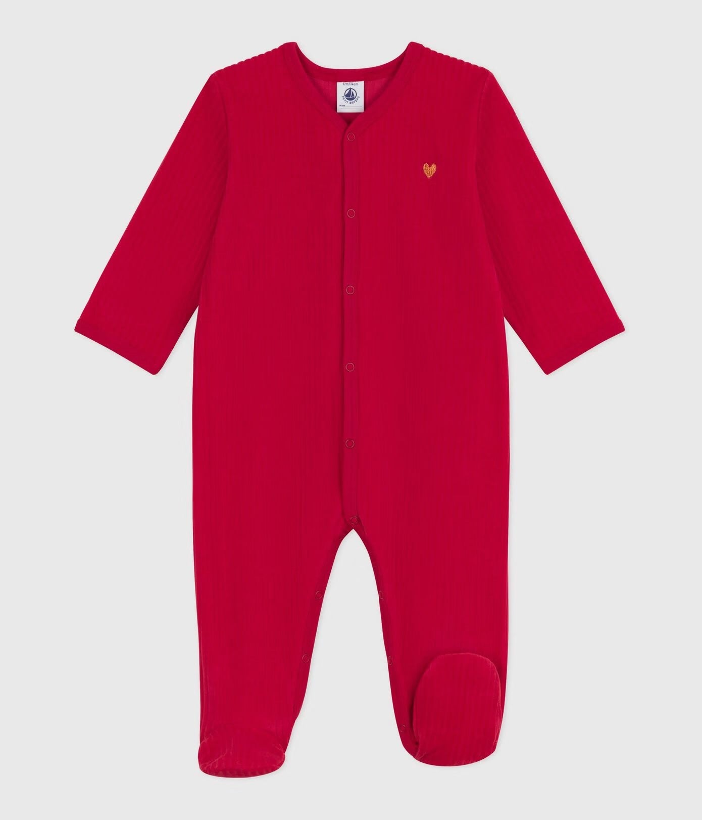 PETIT BATEAU Pyjama - rood terkuit - 6m