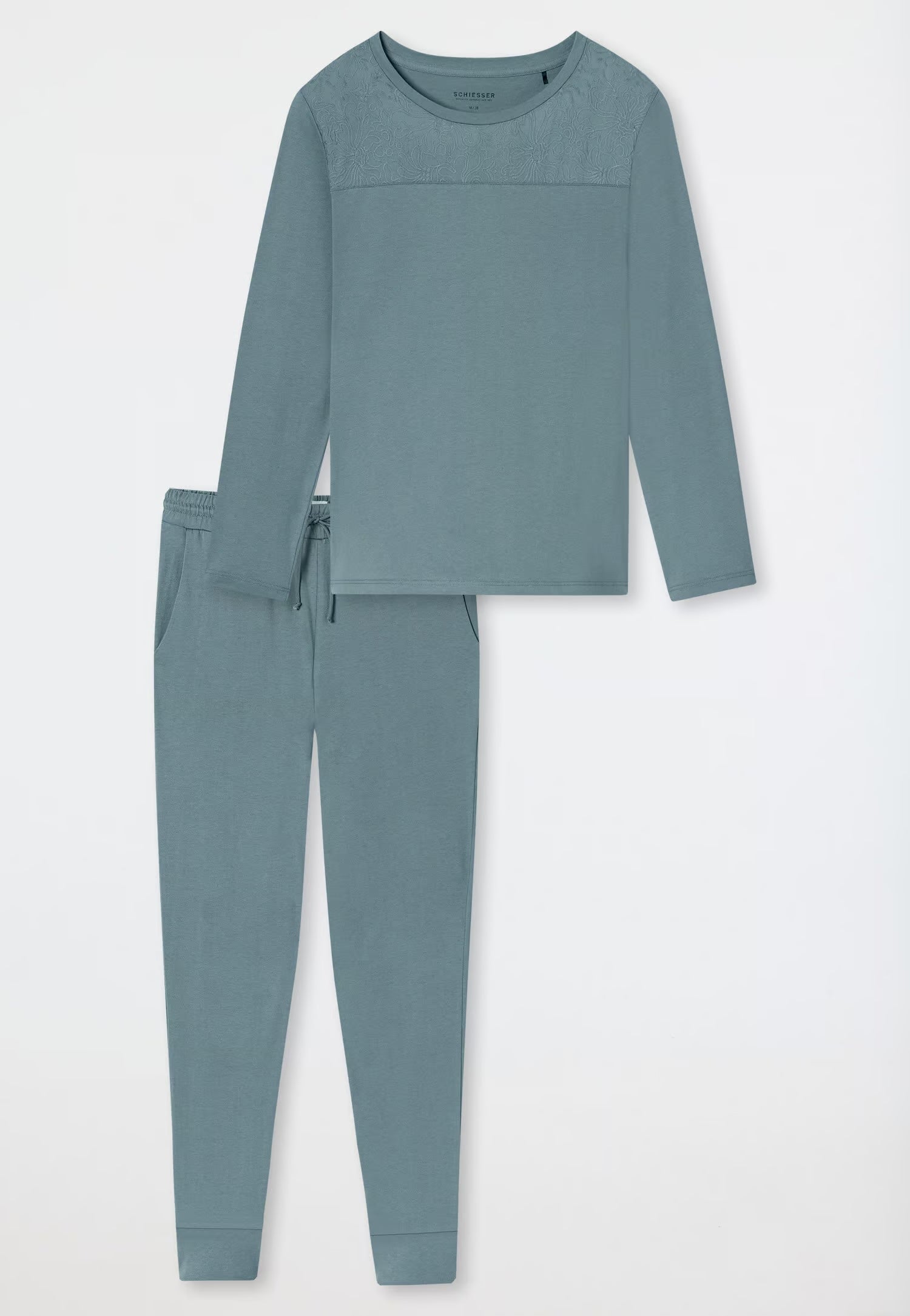 SCHIESSER Dames pyjama lang - mineraal - M