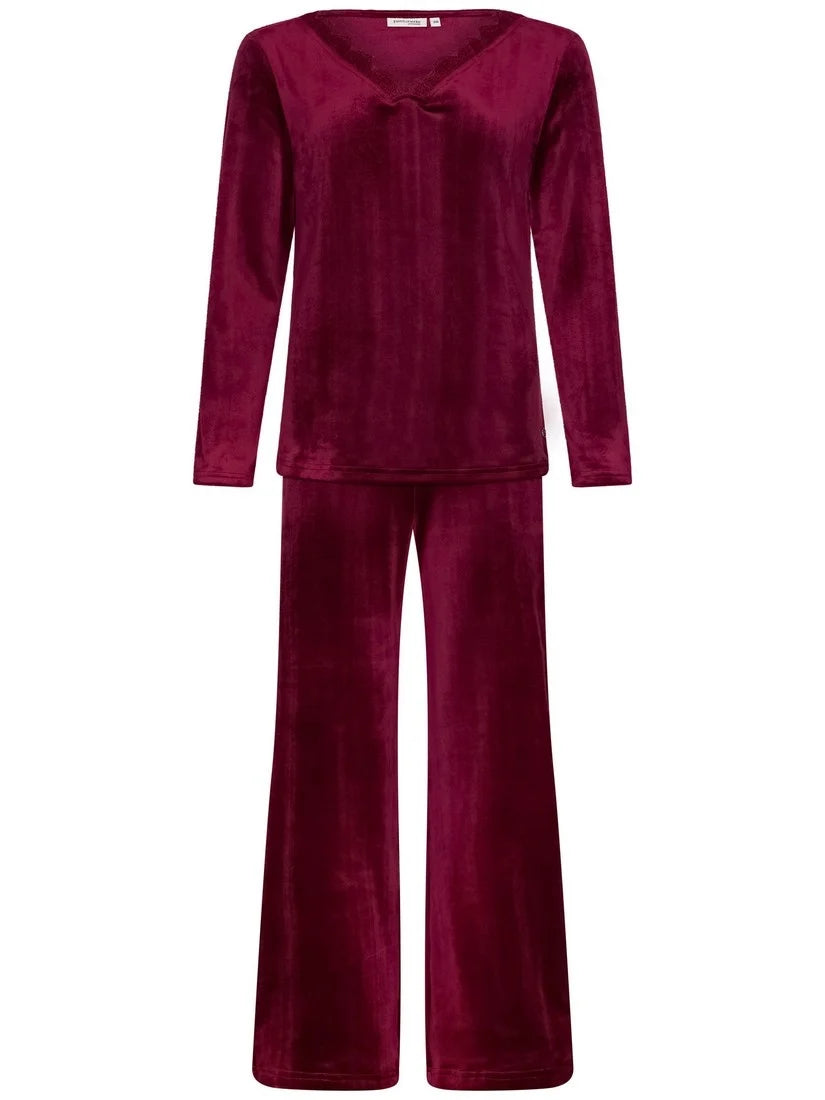 PASTUNETTE Dames pyjama - dark red - 46