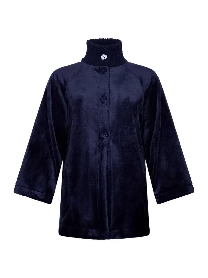 PASTUNETTE Dames cardigan with buttons (75 cm)- dark blue - L