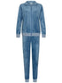 PASTUNETTE Dames homesuit full zipper - dark blue - 46