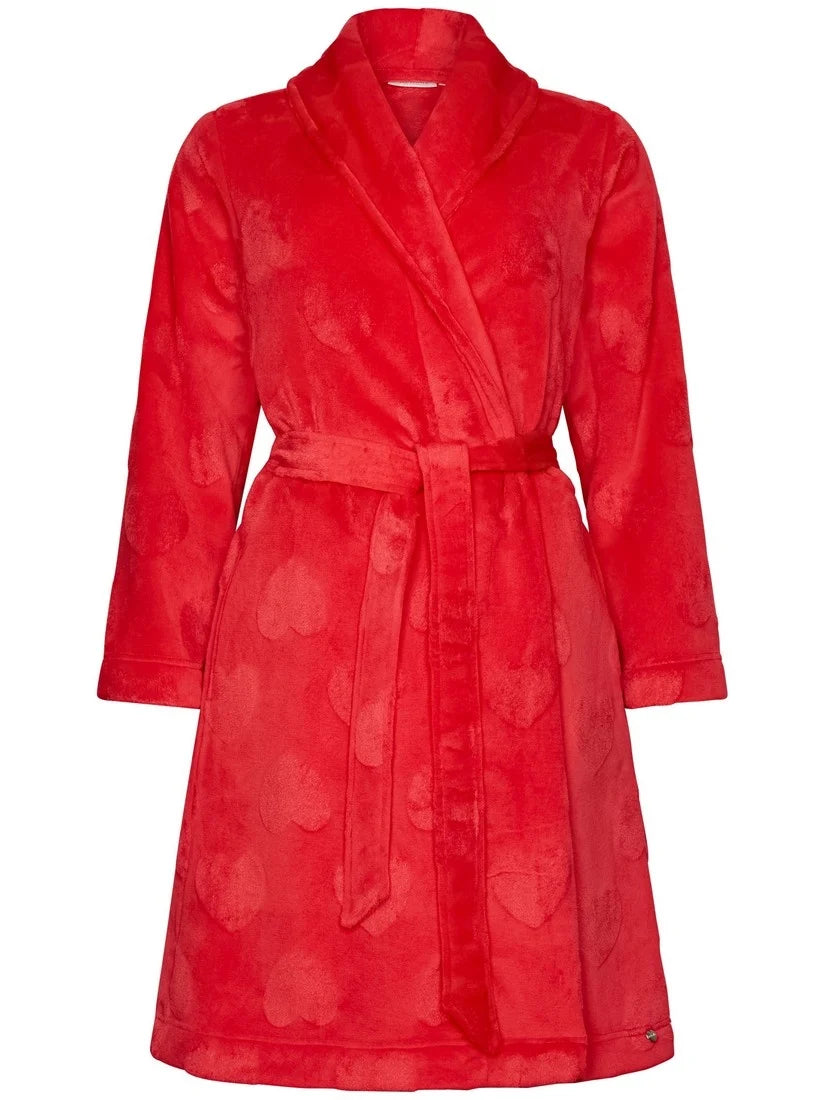 REBELLE Dames morning gown (100 cm)- red - XL