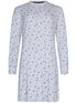 REBELLE Dames nightdress with buttons (95 cm)- light grey - 38