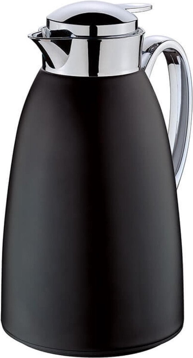 CILIO Venezia thermoskan 1L - black matt rvs met glazen binnenfles