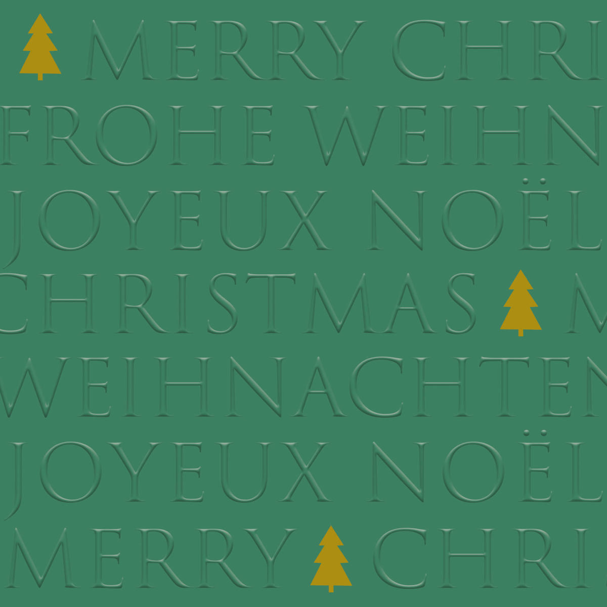 PPD Servetten 33x33cm - Christmas Letters Tree green
