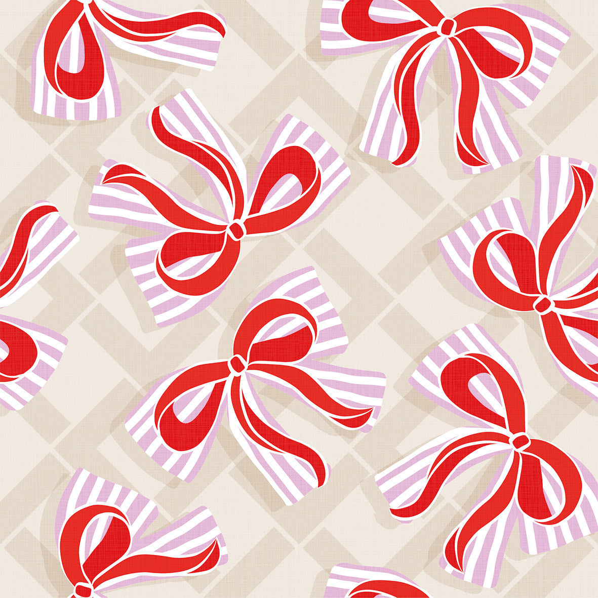 PPD Servetten 33x33cm - Bows taupe