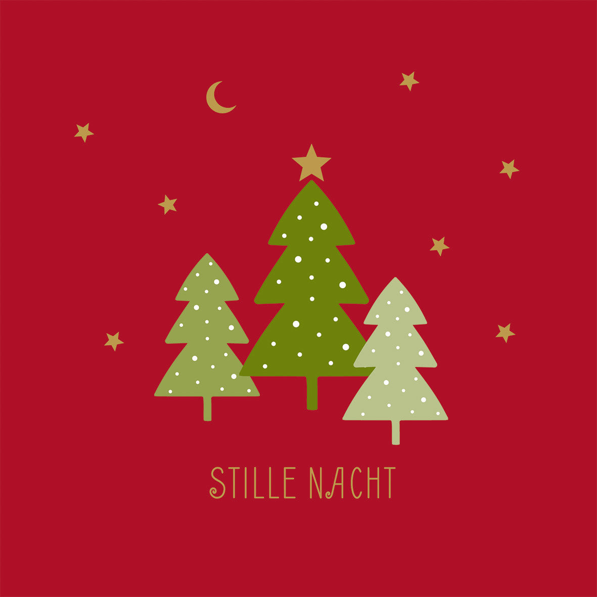 PPD Servetten 33x33cm - Stille Nacht rood