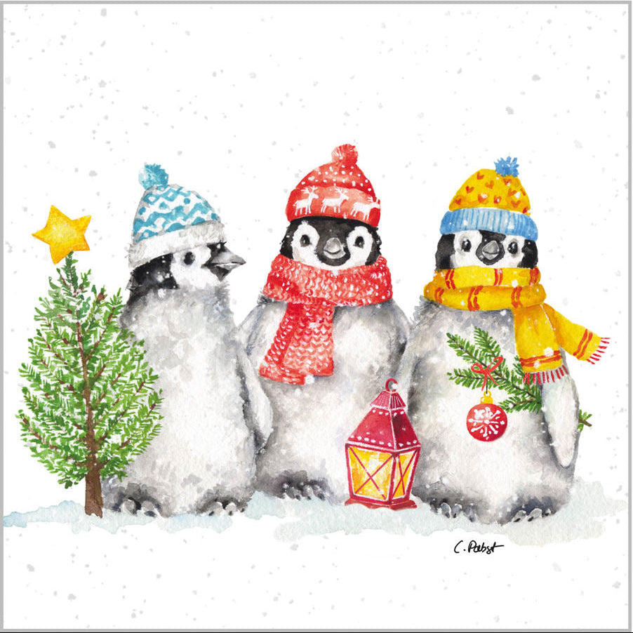 PPD Servetten 25x25cm - Sacred Penguins