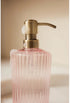 PAVEAU/ WELLMARK Pink fles handzeep fresh linen (messing pomp)