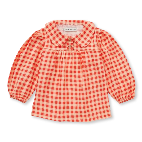 SPROET & SPROUT Girls check blouse - grenadine - 6j.