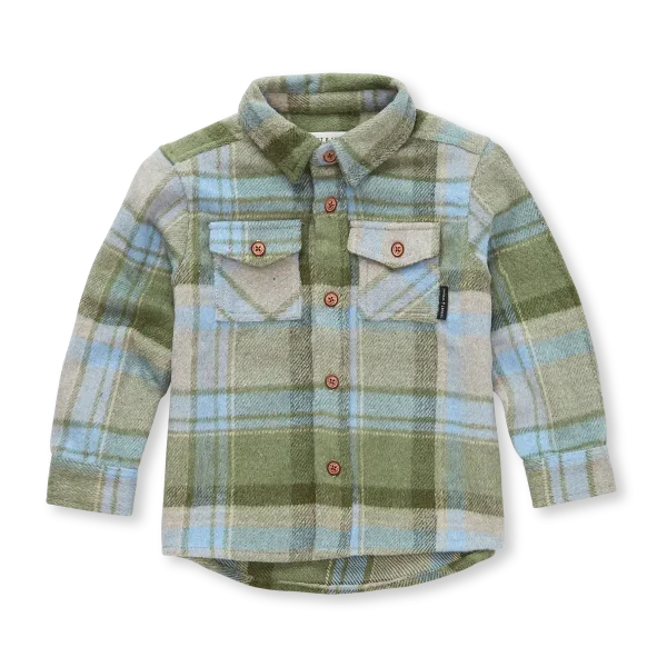 SPROET & SPROUT Boys check shirt - shady green - 5j.