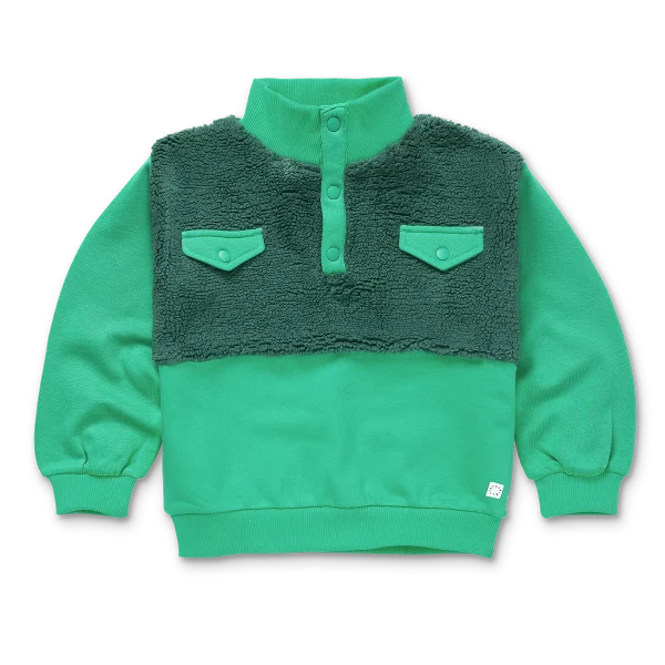 SPROET & SPROUT Anorak sweatshirt colourblock - shady green - 3j.