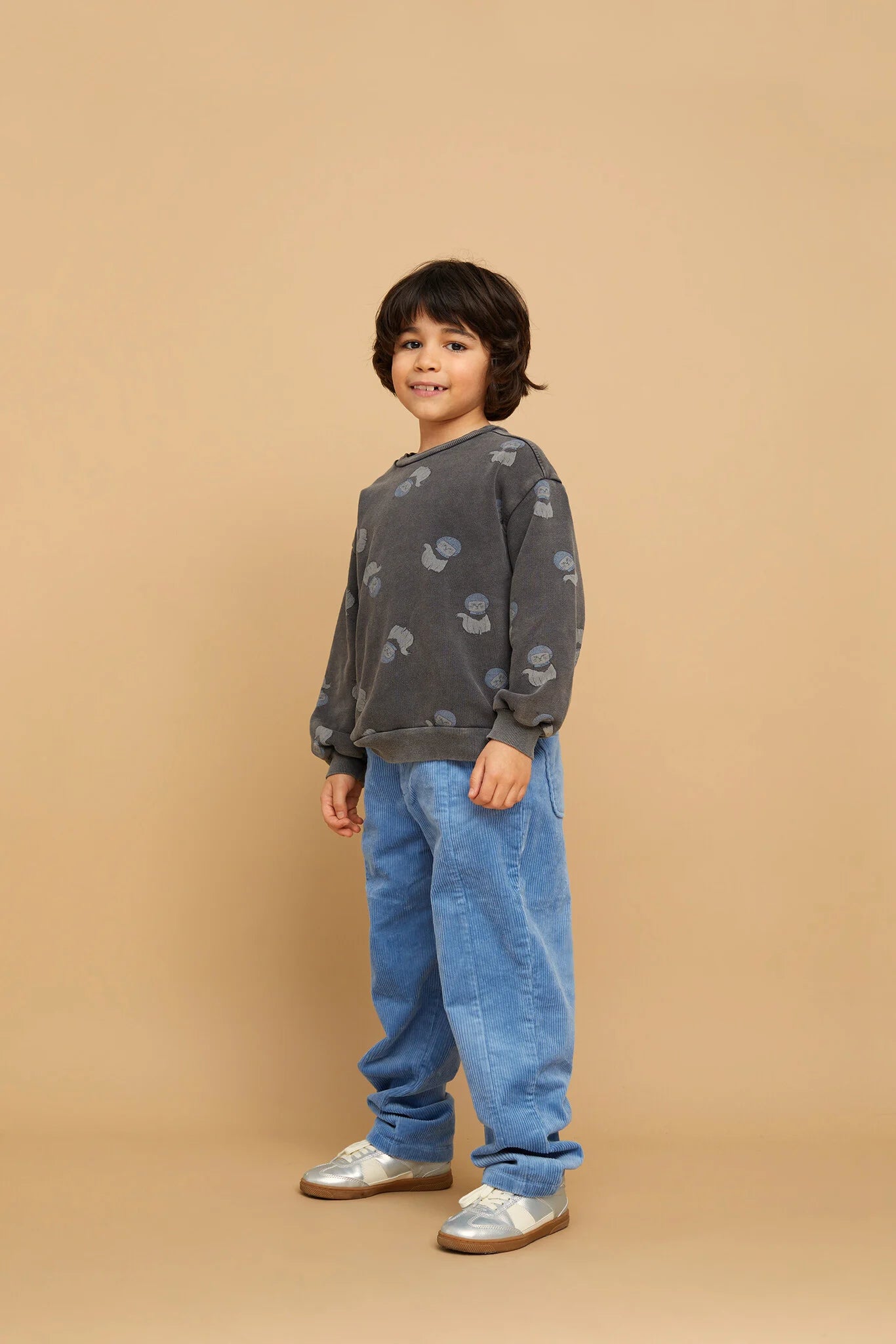 SPROET & SPROUT Sweatshirt space cat print - washed black - 8j.