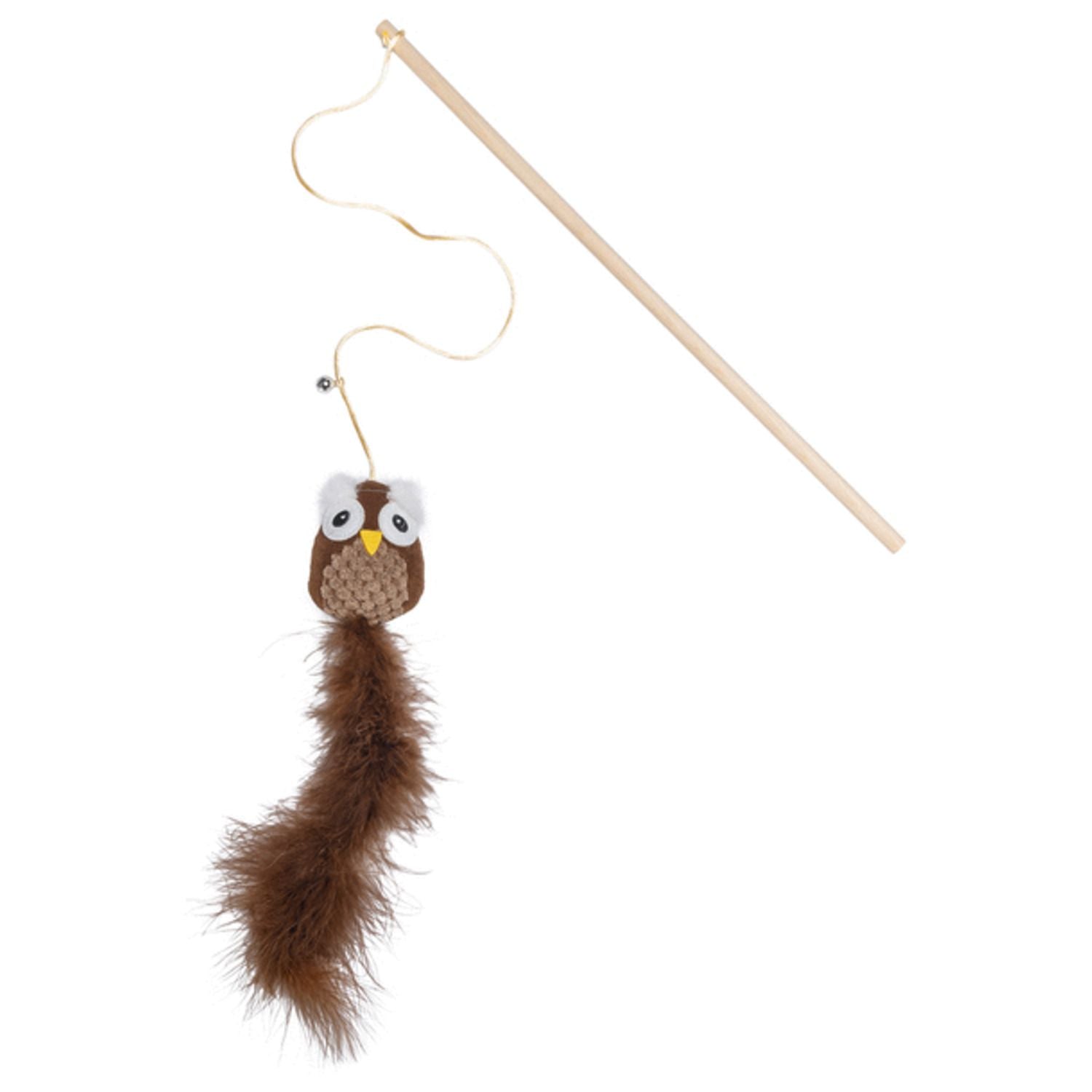 BEEZTEES pluche kattenhengel m uil 38x6x3