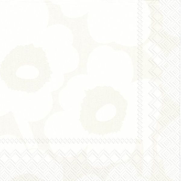 IHR Servetten 25x25cm - Marimekko Unikko white grey 3112802698