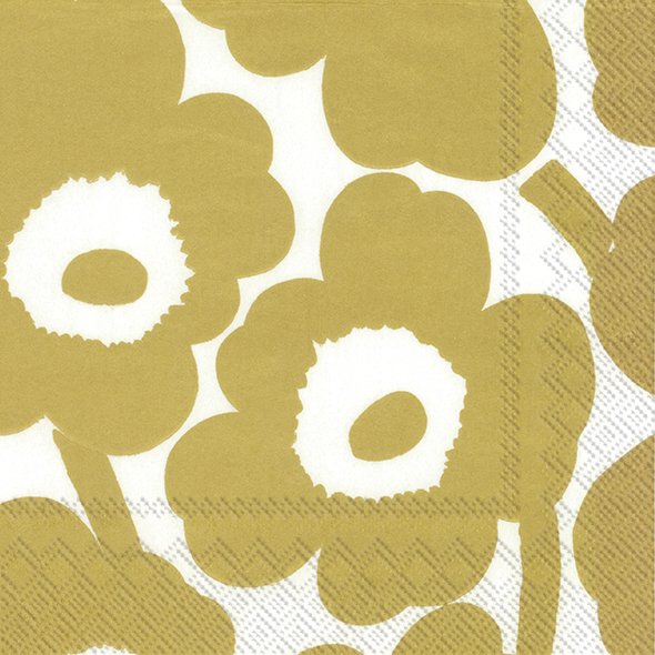 IHR Servetten 25x25cm - Marimekko Unikko gold