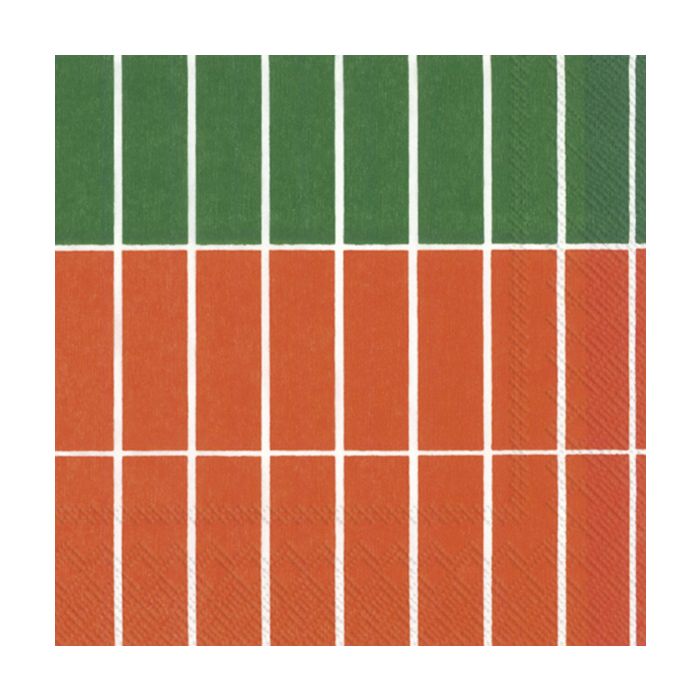 IHR Servetten 33x33cm - Tiliskivi Raita orange
