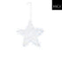 MICA kersthanger ster glitters 15cm - parelmoer