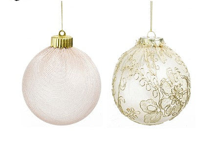 MICA kerstbal onbreekbaar 10cm - champagne - ass. (prijs per stuk)