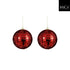 MICA Kerstbal discobal 2st. 10cm - rood