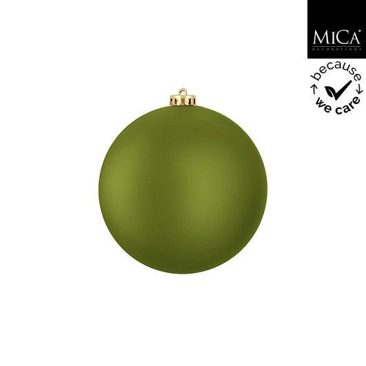 MICA Kerstbal onbreekbaar mat 15cm - donker groen
