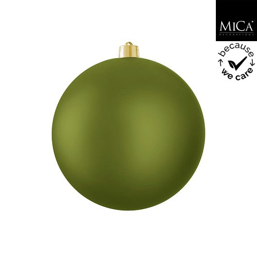 MICA Kerstbal onbreekbaar mat 25cm - donker groen