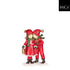 MICA kerstdeco jongen & meisje 13.5x7.5x18.5cm - rood