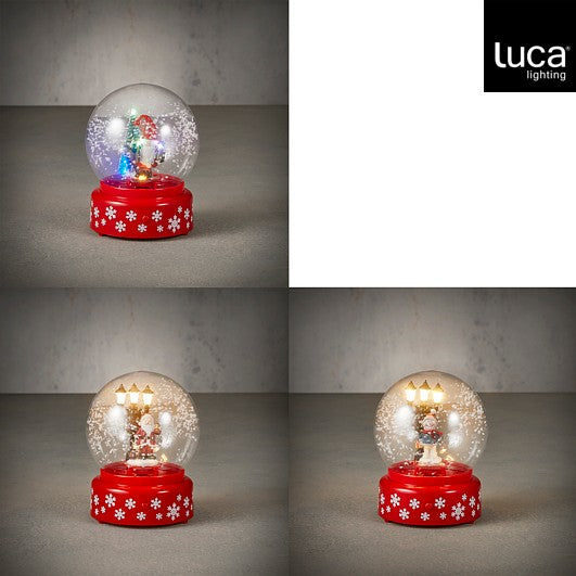 MICA kerst sneeuwbol 13x18cm - ass. (prijs per stuk)