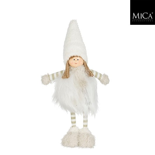 MICA kerstdeco meisje staand - cream