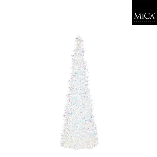 MICA kegel glitter 12cm - parelmoer