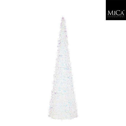 MICA kegel glitter 16cm - parelmoer